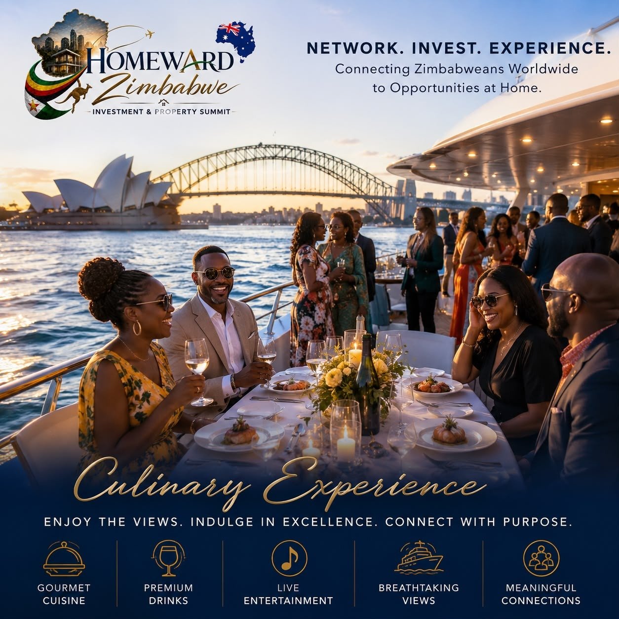 Culinary Experience — yacht dinner on Sydney Harbour